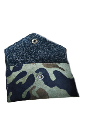 Στρατιωτικό τύπωμα δερμάτινη ζώνη + πορτοφολακι + βραχιολακι σετ