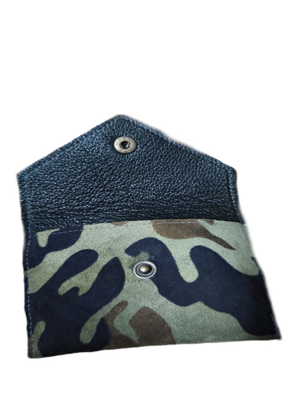 Στρατιωτικό τύπωμα δερμάτινη ζώνη + πορτοφολακι + βραχιολακι σετ