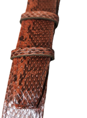 Φίδινη ζώνη απο νερόφιδο σε πορτοκαλί/ταμπά