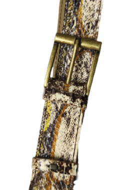 Φίδινη ζώνη απο νερόφιδο εμπριμέ φυσικοί τόνοι