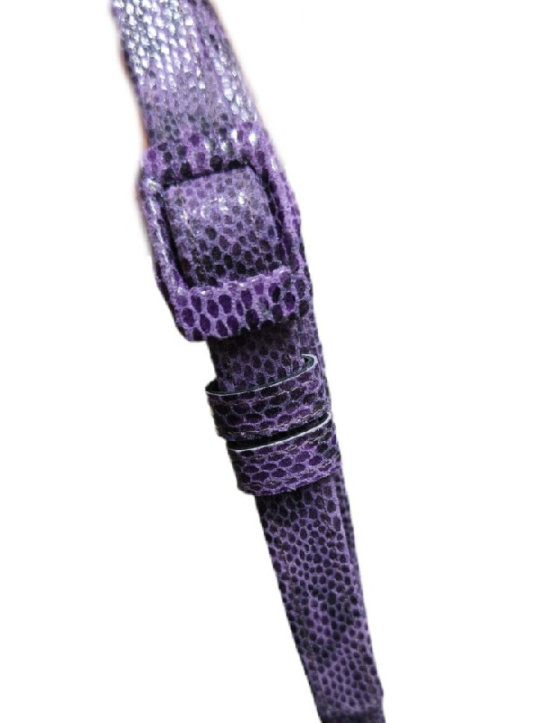 Μωβ τυπωμα φιδιου, σε δερμα μοσχαριου