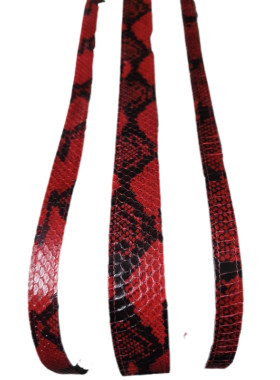 Φίδινη ζώνη από πύθωνα σε χρώμα μαυροκόκκινο
