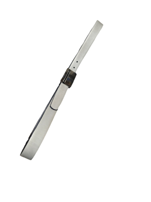 Γκρι ανοιχτό λεία δερμάτινη ζώνη