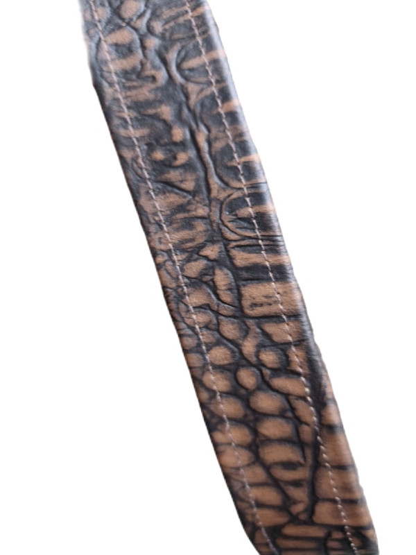 Κροκοδειλος (στάμπα), μπεζοκαφέ σε δερμα μοσχαριου