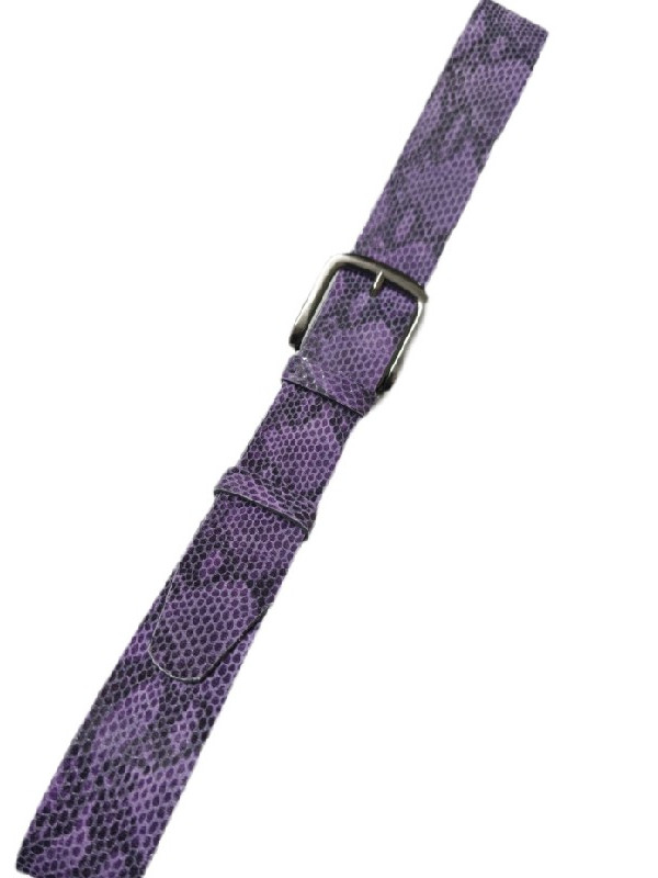 Μωβ τυπωμα φιδιου, σε δερμα μοσχαριου