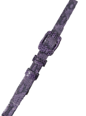 Μωβ τυπωμα φιδιου, σε δερμα μοσχαριου