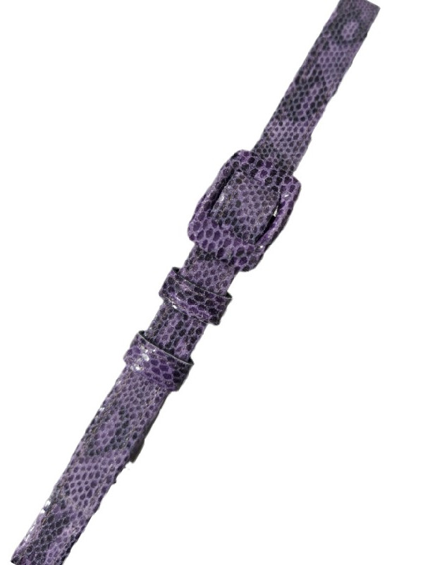 Μωβ τυπωμα φιδιου, σε δερμα μοσχαριου