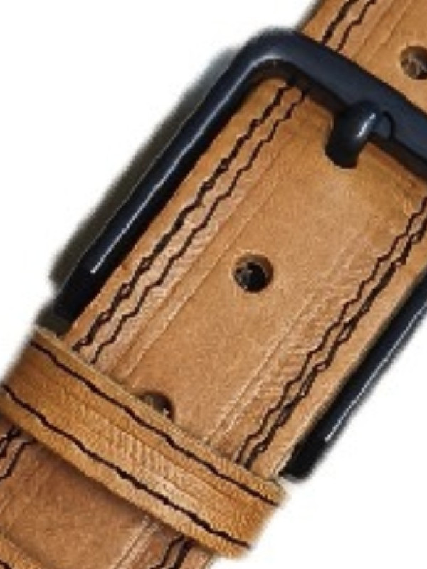 Ταμπά με διπλά μαύρα γαζιά μονοκόμματη δερμάτινη ζώνη