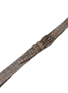 Κροκοδειλος (στάμπα), μπεζοκαφέ σε δερμα μοσχαριου