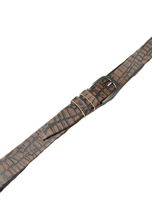 Κροκοδειλος (στάμπα), μπεζοκαφέ σε δερμα μοσχαριου