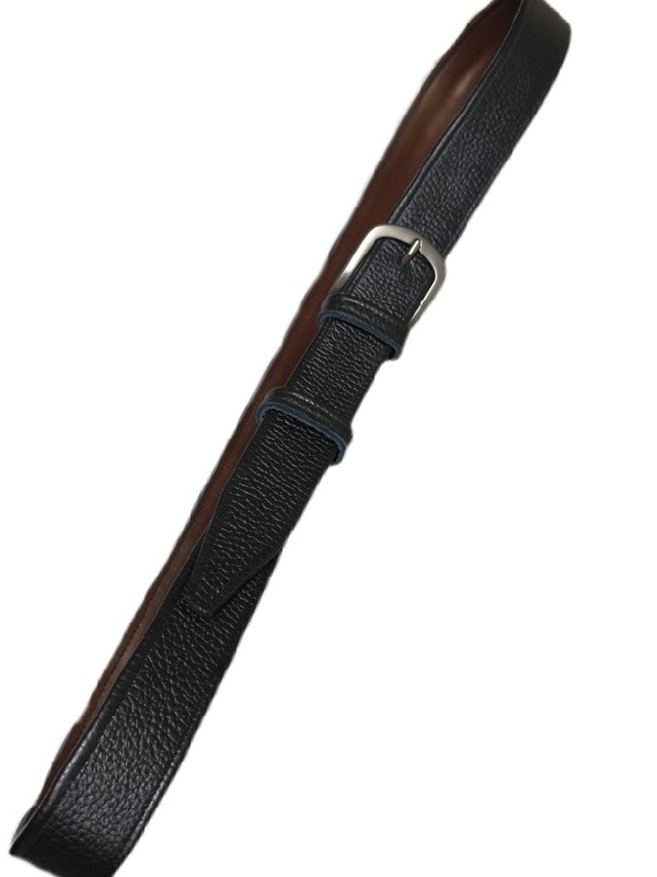 Μαύρη με "πόρους" πολύ ανθεκτική δερμάτινη ζώνη