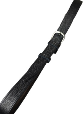 Μαύρη με "πόρους" πολύ ανθεκτική δερμάτινη ζώνη