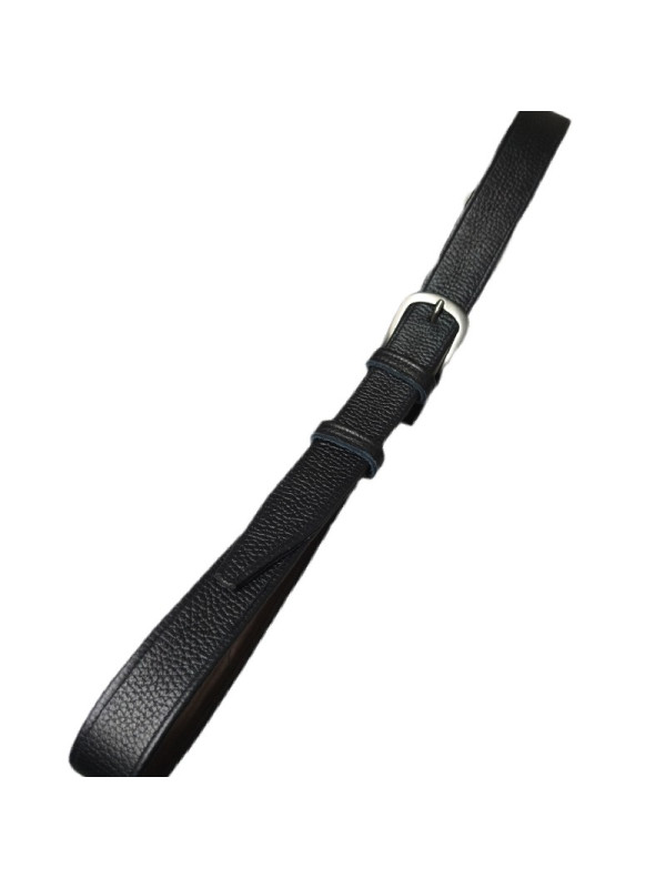 Μαύρη με "πόρους" πολύ ανθεκτική δερμάτινη ζώνη