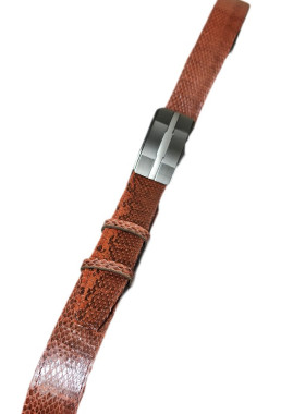 Φίδινη ζώνη απο νερόφιδο σε πορτοκαλί/ταμπά