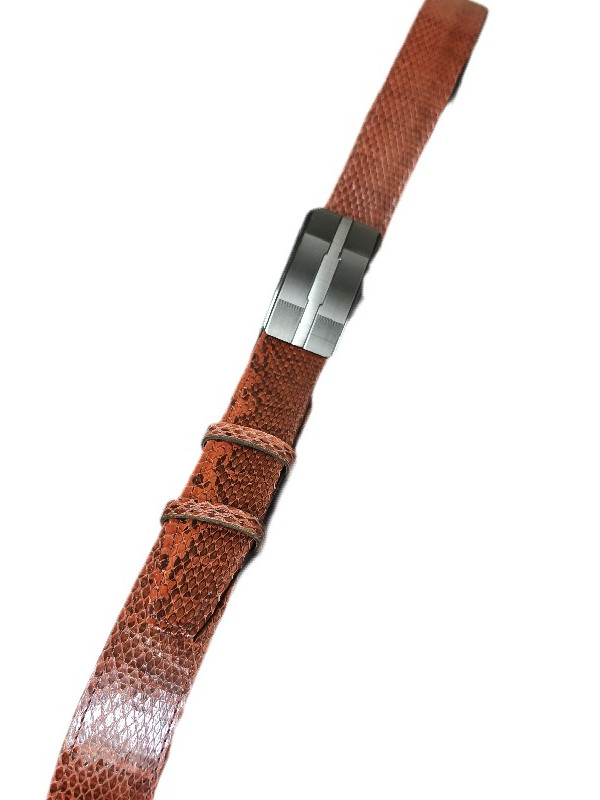 Φίδινη ζώνη απο νερόφιδο σε πορτοκαλί/ταμπά