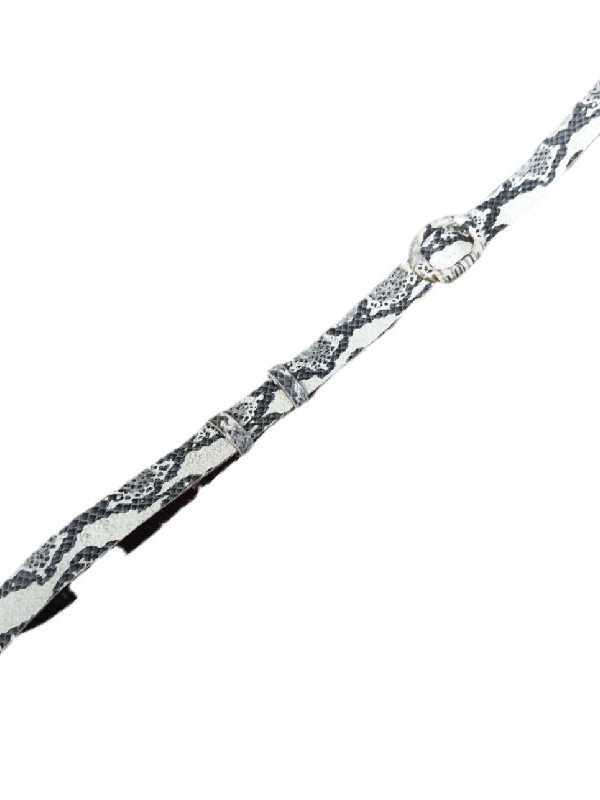 Φίδι στάμπα, με εκρου και μαυρα "νερα", δερμάτινη ζωνη