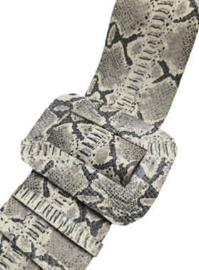 Φίδι στάμπα δερμάτινη ζώνη με ντυμένη αγκράφα φάρδους 10 εκ