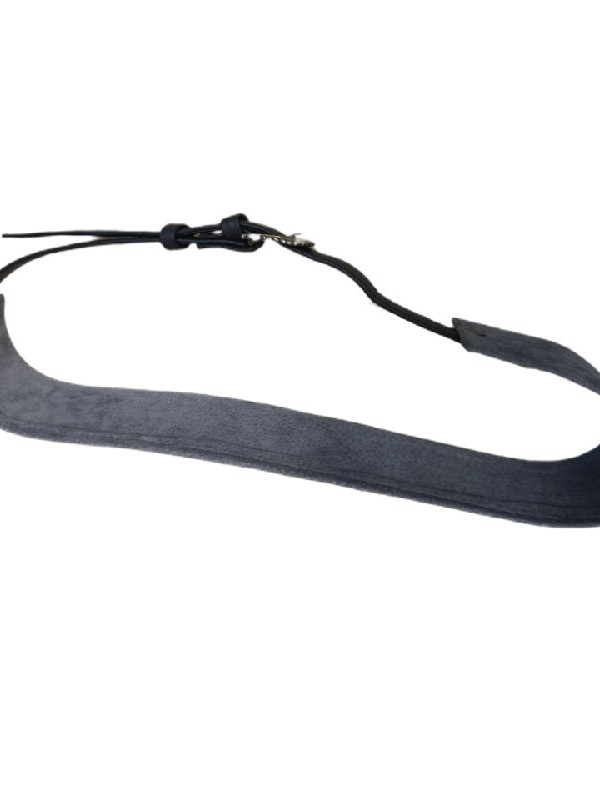 Γκρί καστορ με μαύρο λουράκι δερμάτινη ζώνη