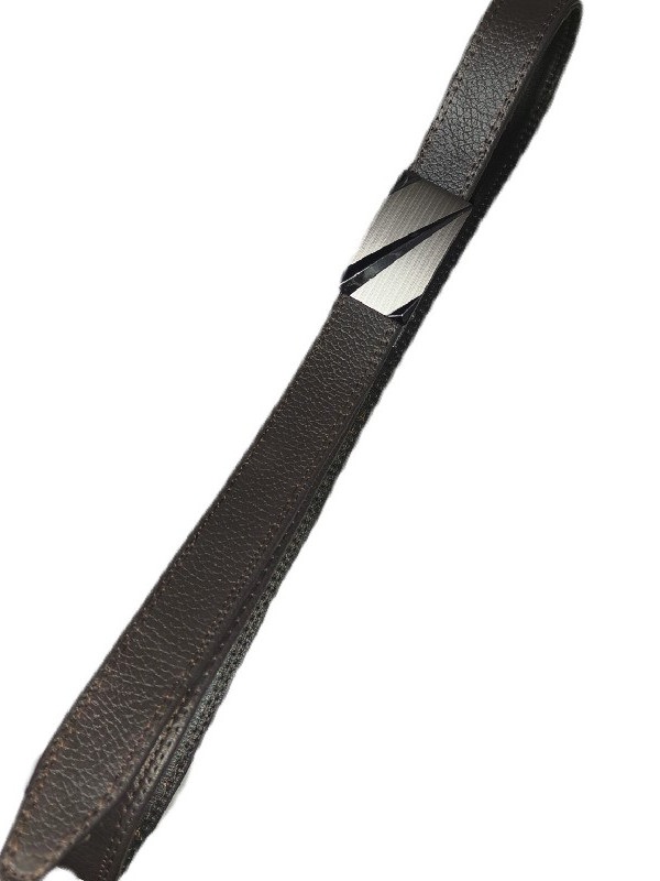 Καφέ σκούρα "με πόρους", δερμάτινη ζωνη