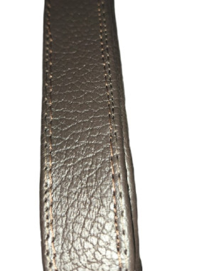 Καφέ σκούρα "με πόρους", δερμάτινη ζωνη