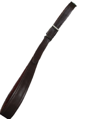 Καφέ σκούρα δερμάτινη ζώνη ημιμάτ