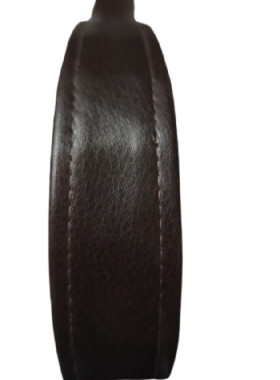 Καφέ σκούρα δερμάτινη ζώνη ημιμάτ