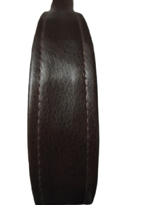 Καφέ σκούρα δερμάτινη ζώνη ημιμάτ