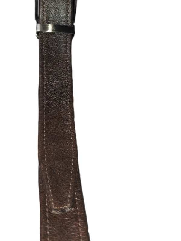 Καφέ σκούρα δερμάτινη ζώνη ημιμάτ