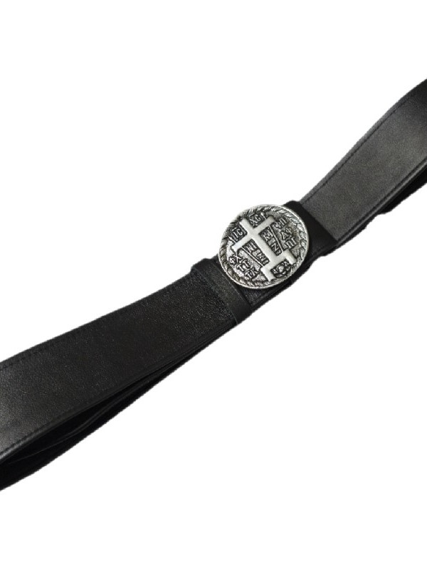 Δερμάτινη χοντρή ζώνη για μοναχούς φάρδους 4,5 εκ