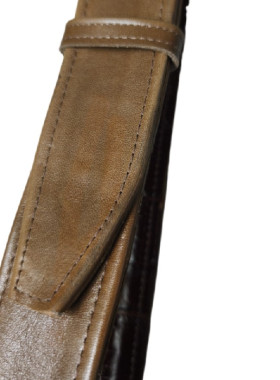 Καφέ χρώμα "καρυδιάς" δερμάτινη ζωνη