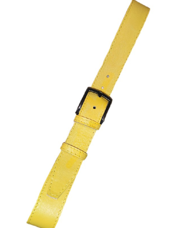 Κίτρινη δερμάτινη ζώνη 