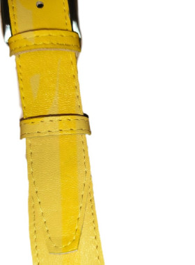 Κίτρινη δερμάτινη ζώνη 