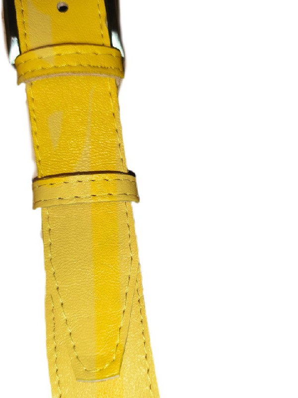 Κίτρινη δερμάτινη ζώνη 