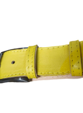 Κίτρινη δερμάτινη ζώνη 
