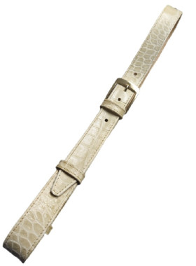Μπεζ ανοιχτο κροκό δερμάτινη ζώνη