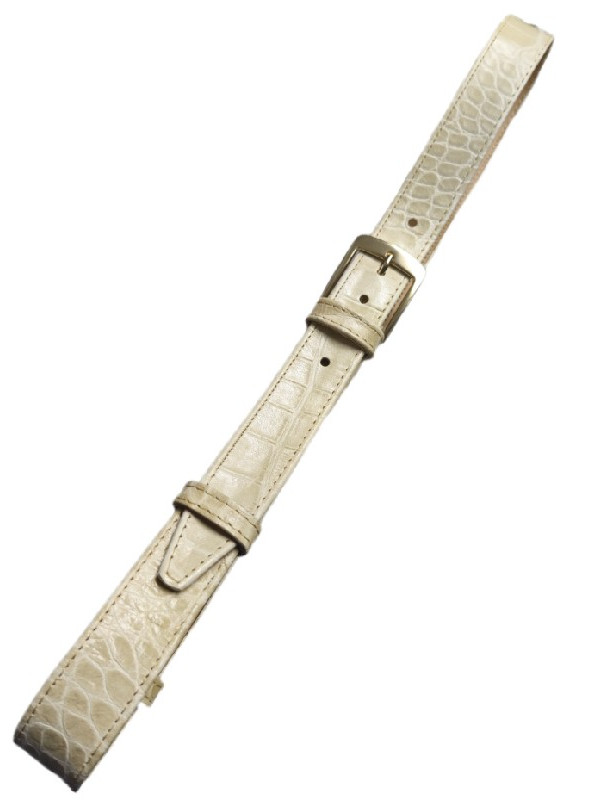 Μπεζ ανοιχτο κροκό δερμάτινη ζώνη