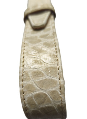 Μπεζ ανοιχτο κροκό δερμάτινη ζώνη