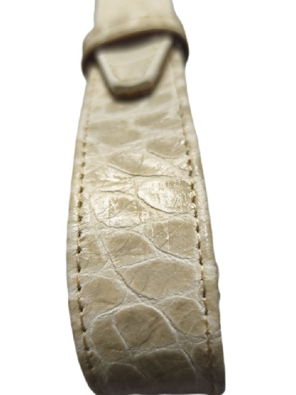 Μπεζ ανοιχτο κροκό δερμάτινη ζώνη