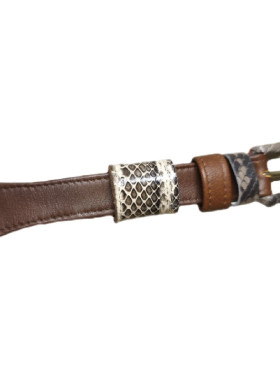 Ταμπά δερμάτινη ζωνη + λάστιχο