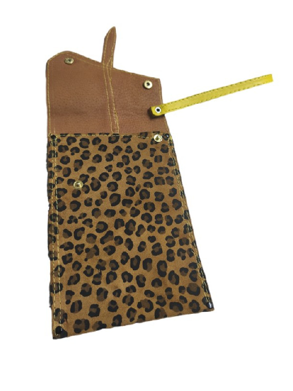 Λεοπαρ δερμάτινο τσαντακι για το κινητο