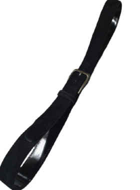 Μαύρη καστόρ δερμάτινη ζώνη