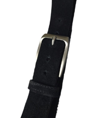 Μαύρη καστόρ δερμάτινη ζώνη