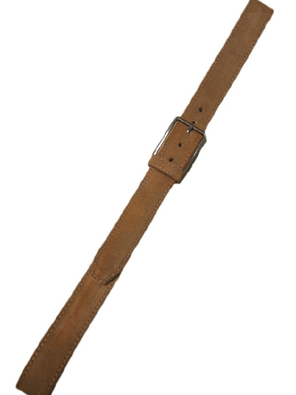 Ταμπά - μουσταρδί καστόρ δερμάτινη ζώνη