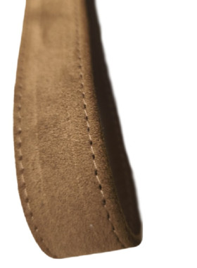 Ταμπά - μουσταρδί καστόρ δερμάτινη ζώνη