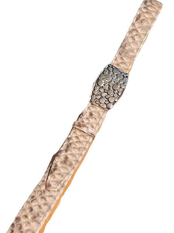 Φιδινη ζώνη από μπεζ πύθωνα