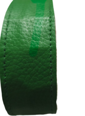 Πράσινη στο χρώμα του "γκαζόν", δερμάτινη ζώνη