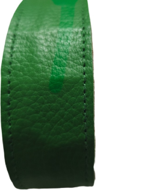 Πράσινη στο χρώμα του "γκαζόν", δερμάτινη ζώνη