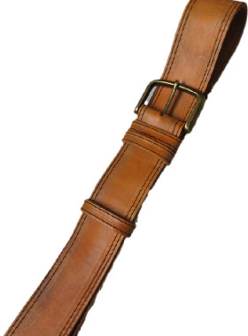 Ταμπά με διπλά μαύρα γαζιά μονοκόμματη δερμάτινη ζώνη