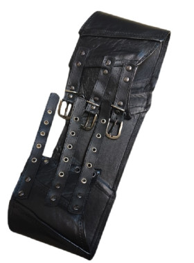 Δερμάτινη ζώνη "κορσες", με 3 λουράκια