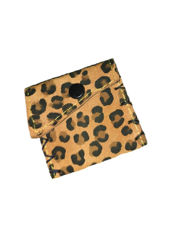 Λουράκι δερμάτινο λεοπαρ + πορτοφολακι δωρο